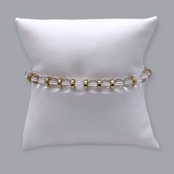 NWT Wool + Pepper Co. Aries + Clear Quartz Bracelet - Zodiac x Gemstone - Picture 6 of 10